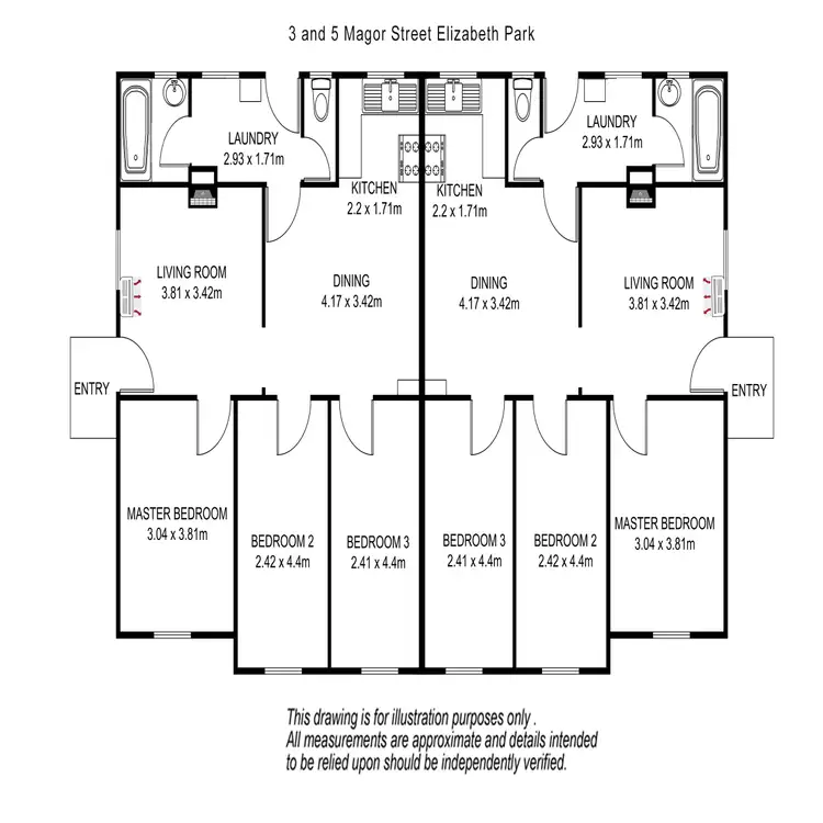 Floorplan of Homely house listing, 3 & 5 Magor Street, Elizabeth Park SA 5113