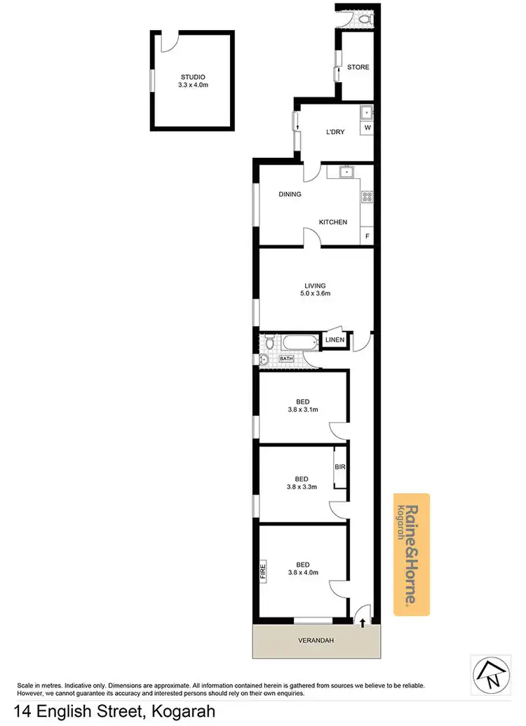 Floorplan of Homely house listing, 14 English Street, Kogarah NSW 2217