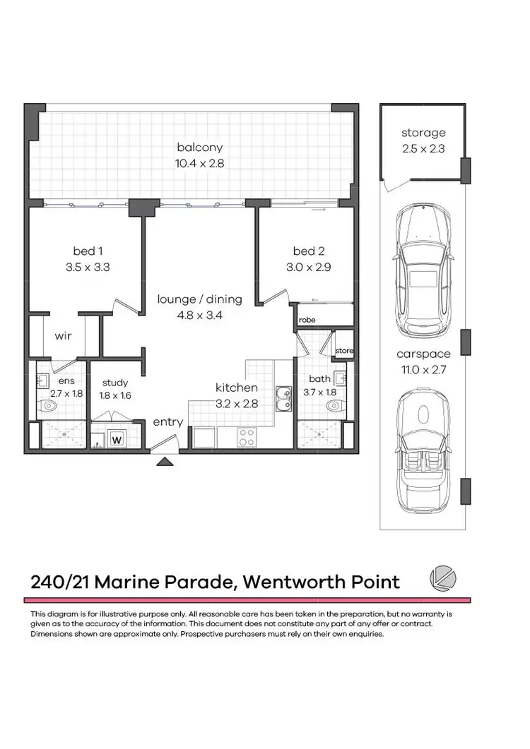 Floorplan of Homely unit listing, 240/21 Marine Parade, Wentworth Point NSW 2127