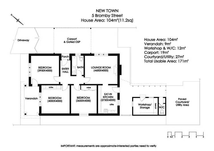 Floorplan of Homely house listing, 5 Bromby Street, New Town TAS 7008