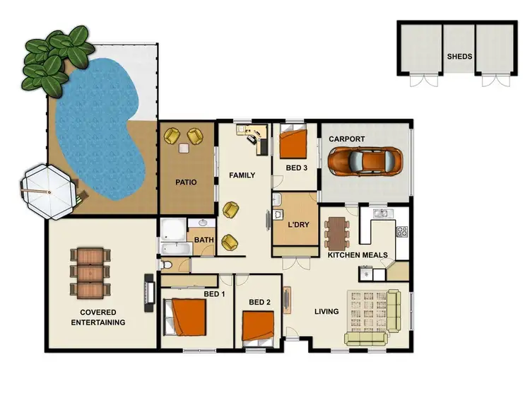 Floorplan of Homely house listing, 71 Flinders Crescent, Boronia Heights QLD 4124