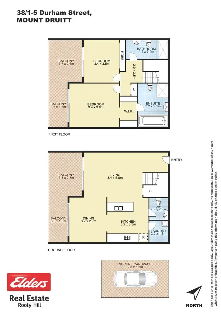 Floorplan of Homely apartment listing, 38/1-5 Durham Street, Mount Druitt NSW 2770
