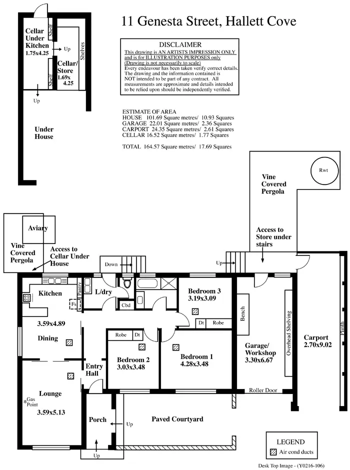 Floorplan of Homely house listing, 11 GENESTA STREET, Hallett Cove SA 5158