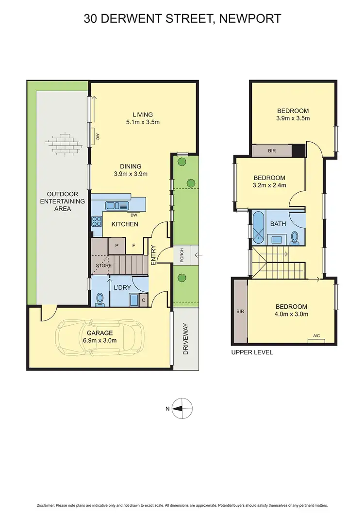 Floorplan of Homely townhouse listing, 30 Derwent Street, Newport VIC 3015