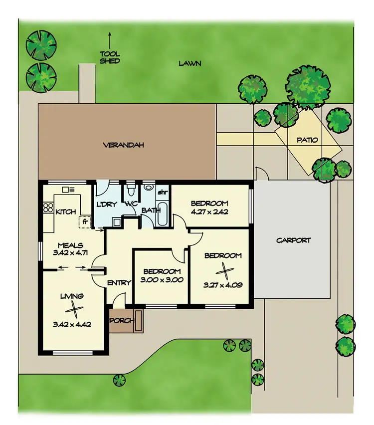 Floorplan of Homely house listing, 13 Lomond Crescent, Morphett Vale SA 5162