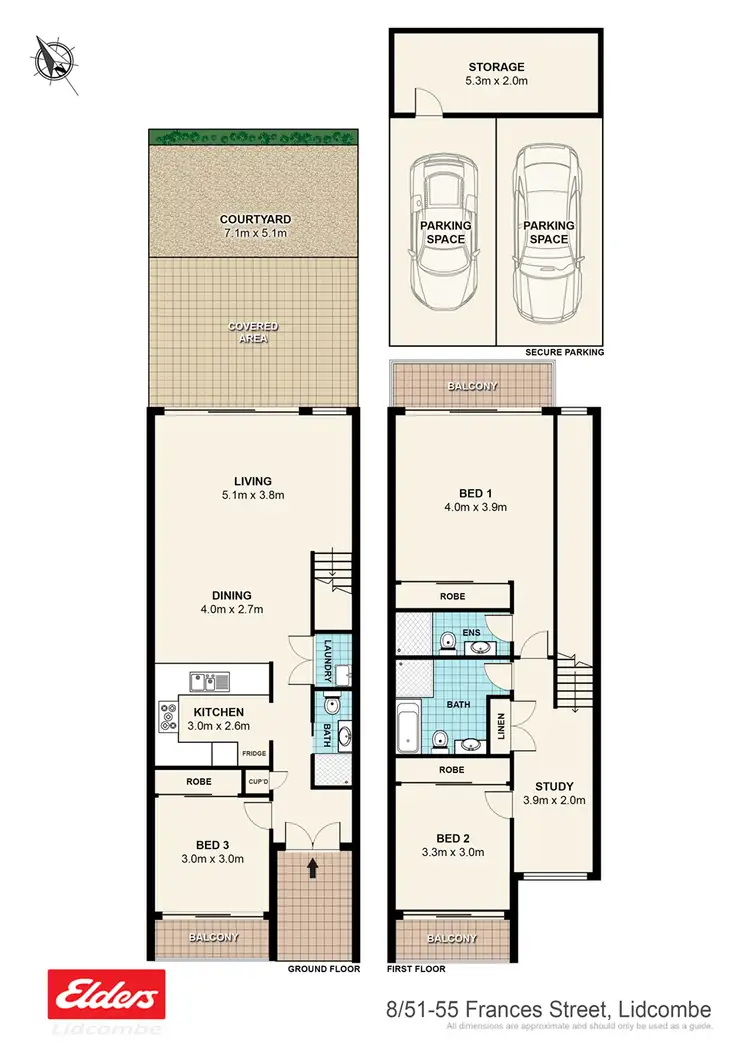 Floorplan of Homely townhouse listing, 8/51-55 Frances Street, Lidcombe NSW 2141