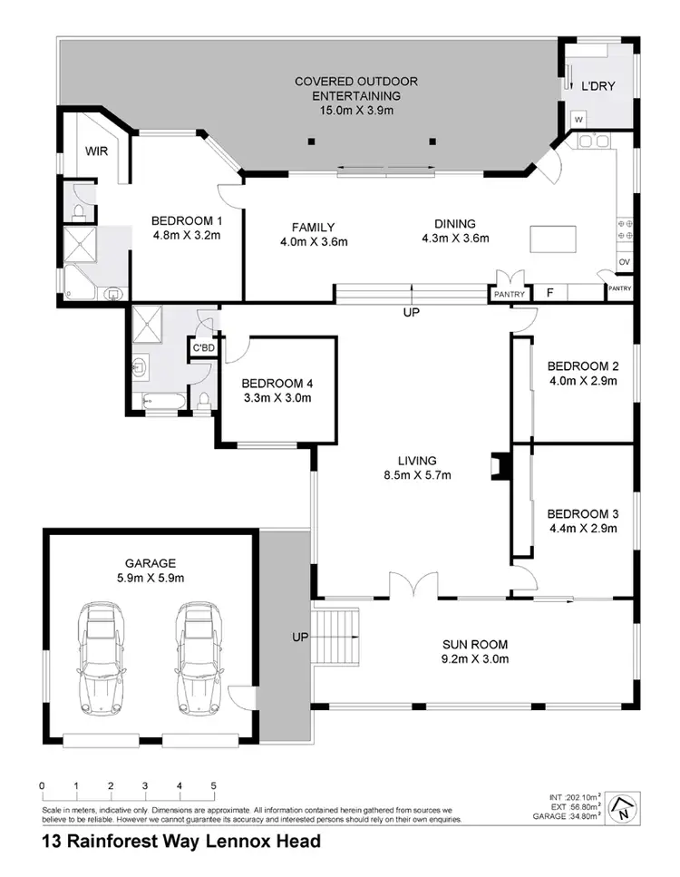Floorplan of Homely house listing, 13 Rainforest Way, Lennox Head NSW 2478