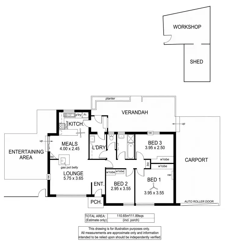 Floorplan of Homely house listing, 1 Hoylake Street, Novar Gardens SA 5040
