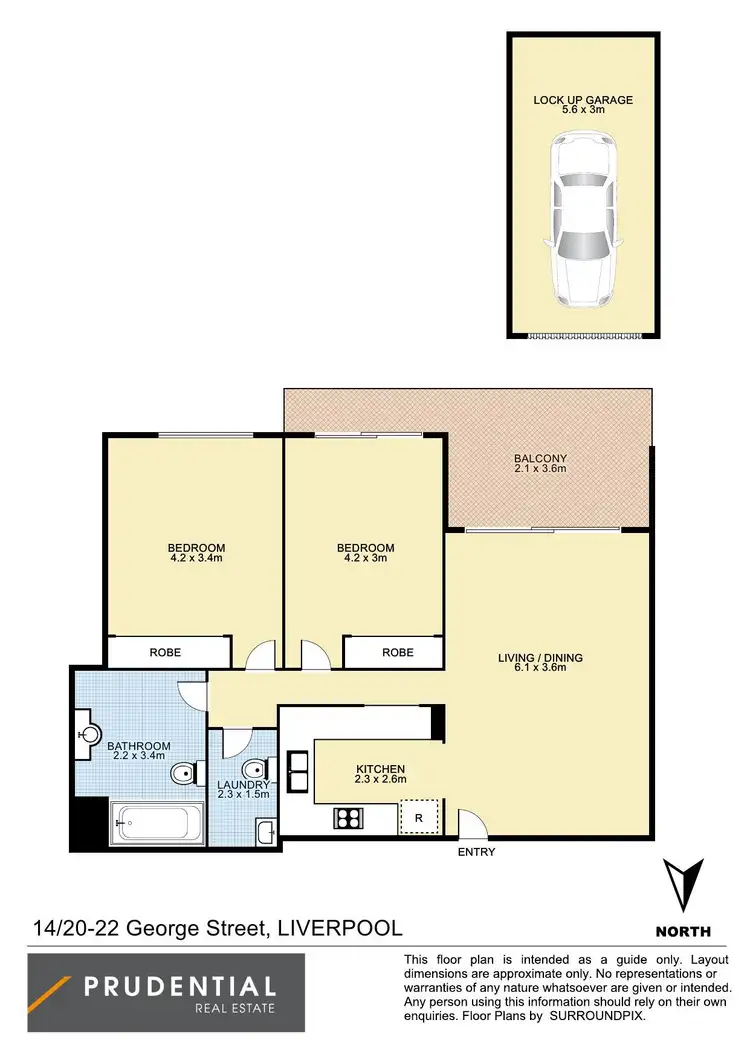 Floorplan of Homely unit listing, 14/20-22 George Street, Liverpool NSW 2170
