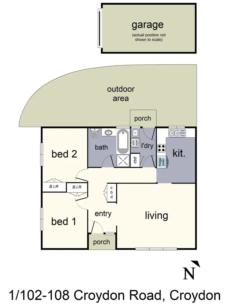Floorplan of Homely unit listing, 1/102-108 Croydon Road, Croydon VIC 3136