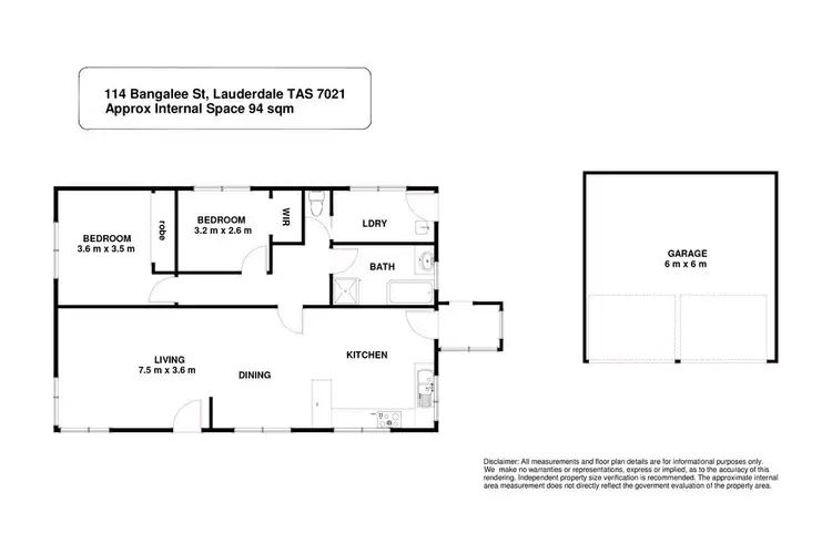 Floorplan of Homely house listing, 114 Bangalee Street, Lauderdale TAS 7021