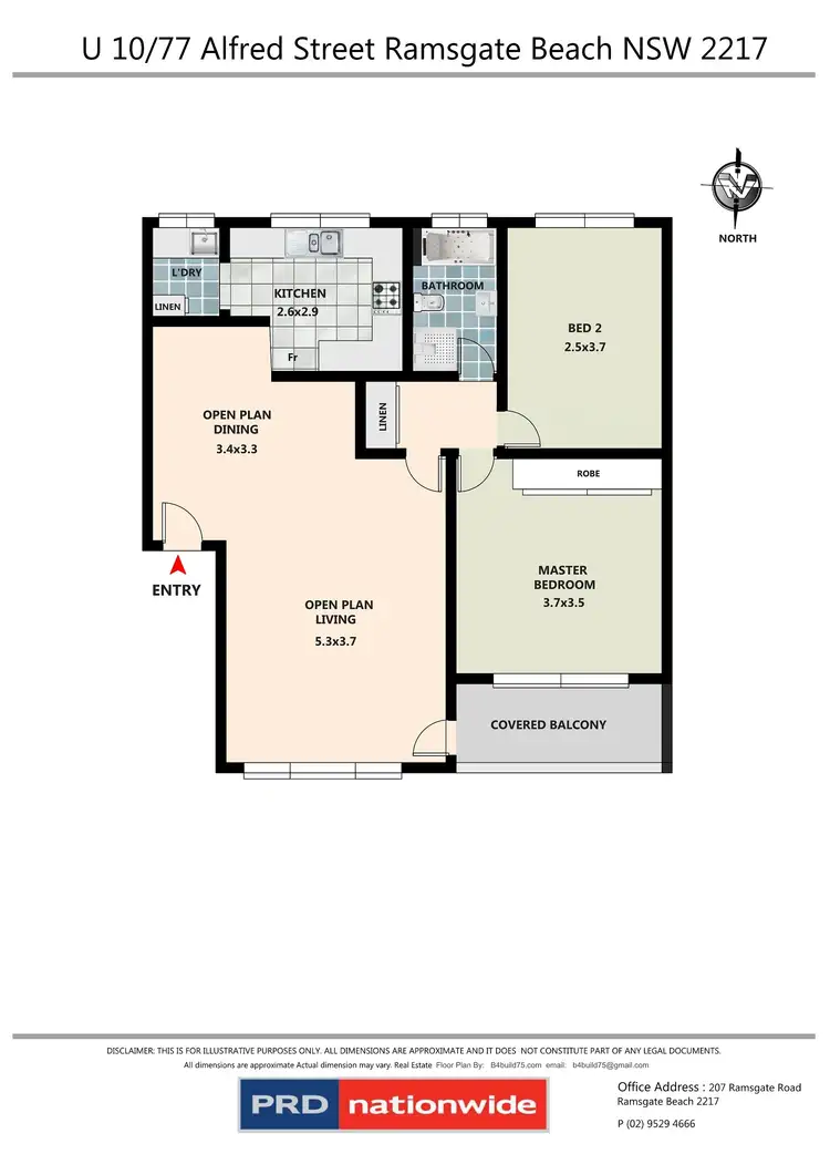 Floorplan of Homely unit listing, 10/77 Alfred Street, Ramsgate Beach NSW 2217