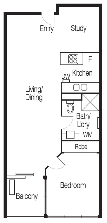 Floorplan of Homely apartment listing, 1202/58 Jeffcott Street, West Melbourne VIC 3003