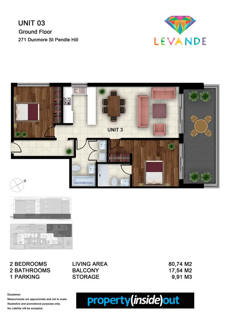 Floorplan of Homely apartment listing, 3/271 Dunmore Street, Pendle Hill NSW 2145