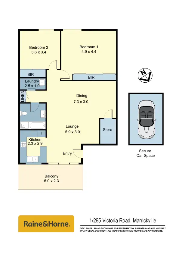 Floorplan of Homely apartment listing, 1/295 Victoria Road, Marrickville NSW 2204