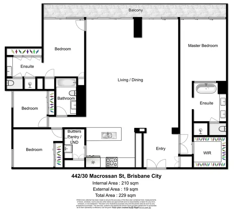 Floorplan of Homely apartment listing, 442/30 Macrossan Street, Brisbane City QLD 4000