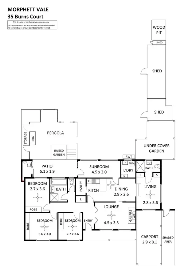 Floorplan of Homely house listing, 35 Burns Court, Morphett Vale SA 5162