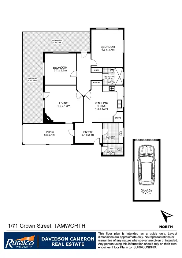 Floorplan of Homely house listing, 1/71 Crown Street, Tamworth NSW 2340
