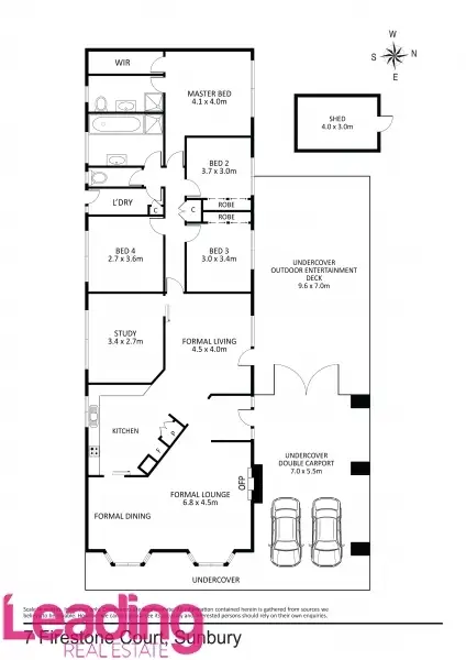 Floorplan of Homely house listing, 7 Firestone Court, Sunbury VIC 3429