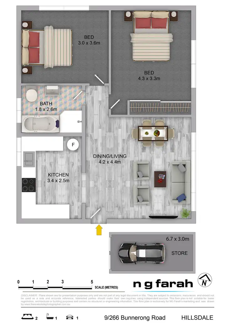 Floorplan of Homely apartment listing, 9/266 Bunnerong Road, Hillsdale NSW 2036