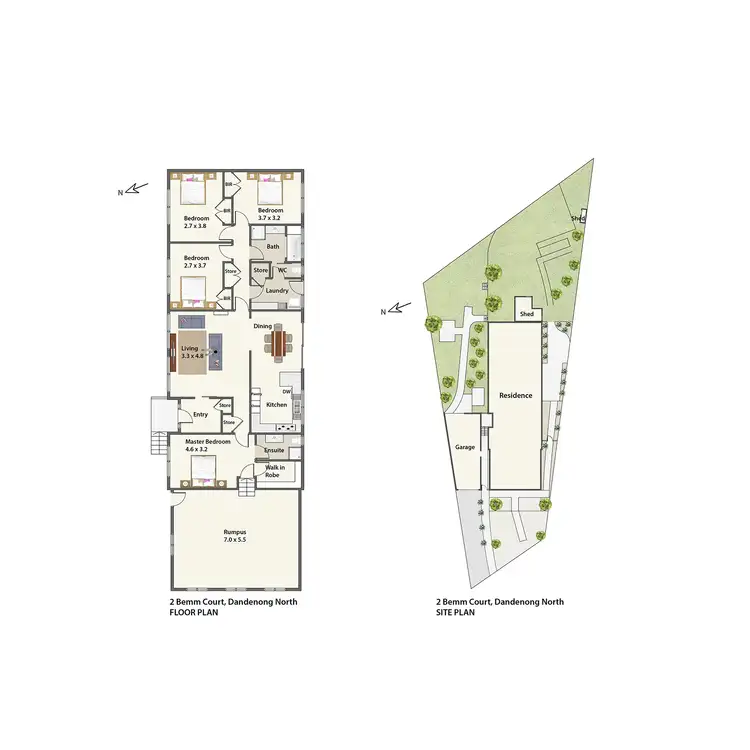 Floorplan of Homely house listing, 2 Bemm Court, Dandenong North VIC 3175