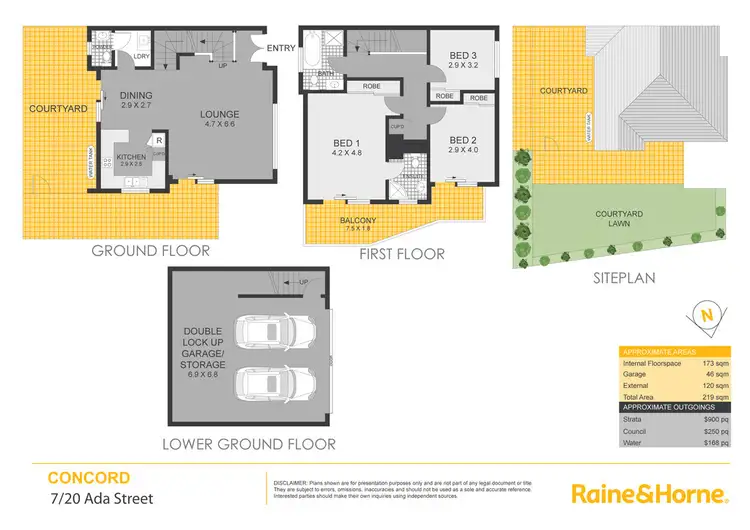 Floorplan of Homely townhouse listing, 7/20 Ada Street, Concord NSW 2137