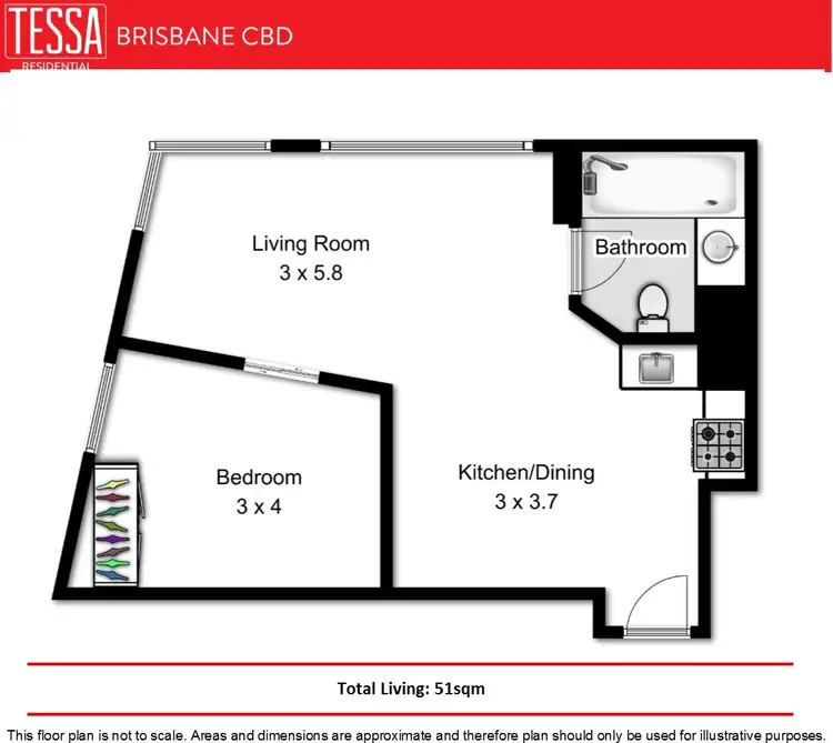 Floorplan of Homely apartment listing, 142/293 North Quay, Brisbane City QLD 4000
