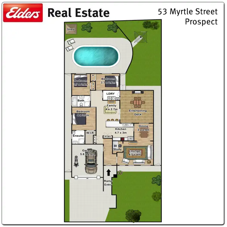 Floorplan of Homely house listing, 53 Myrtle Street, Prospect NSW 2148