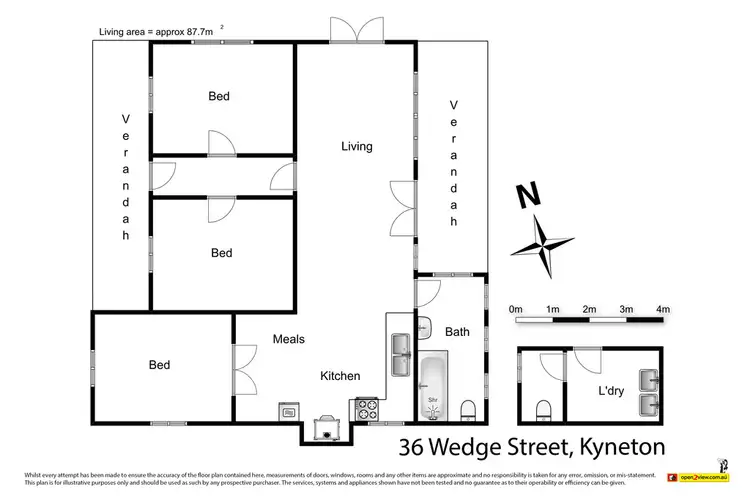 Floorplan of Homely house listing, 36 Wedge Street, Kyneton VIC 3444