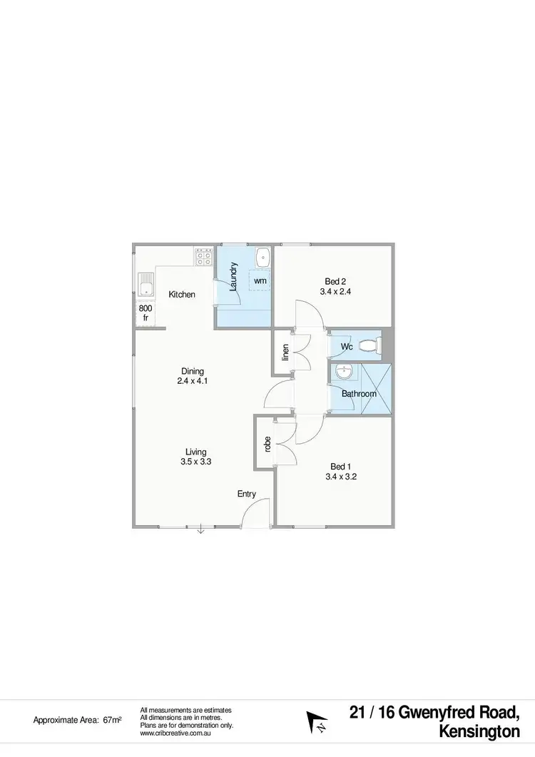 Floorplan of Homely unit listing, 21/16 Gwenyfred Road, Kensington WA 6151