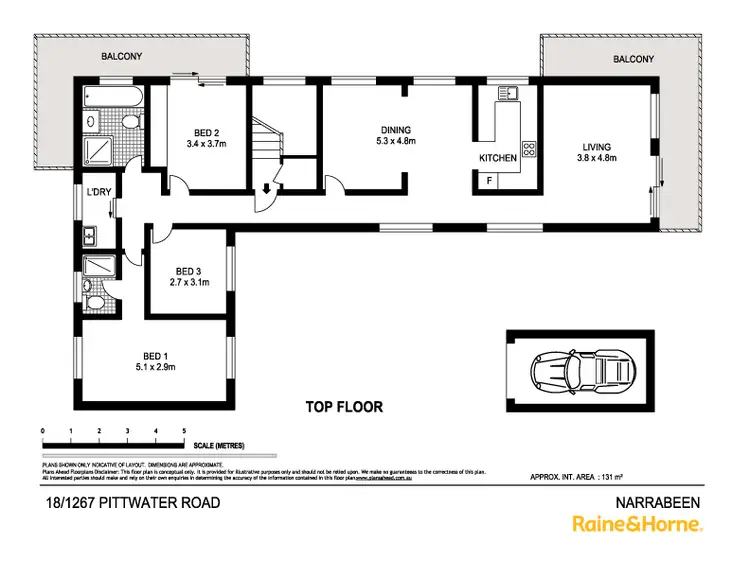 Floorplan of Homely unit listing, 18/1267 Pittwater Road, Narrabeen NSW 2101