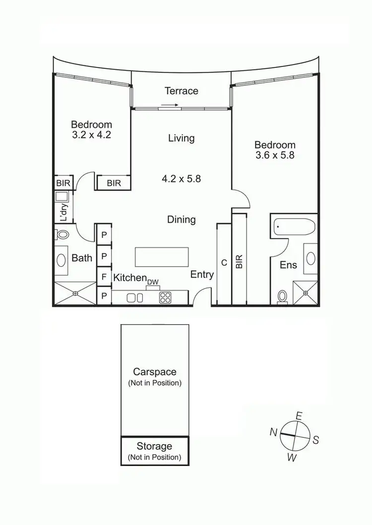 Floorplan of Homely apartment listing, 204 'Yve' 576 St Kilda Rd, Melbourne VIC 3004