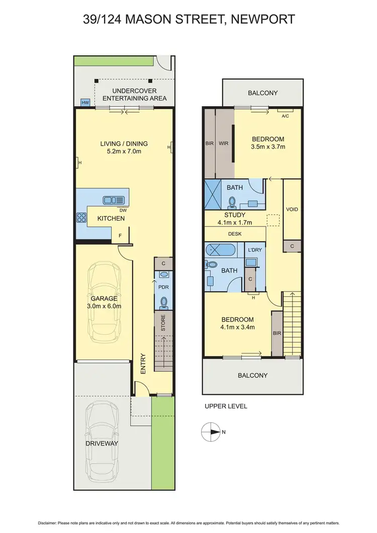 Floorplan of Homely townhouse listing, 39/124 Mason Street, Newport VIC 3015