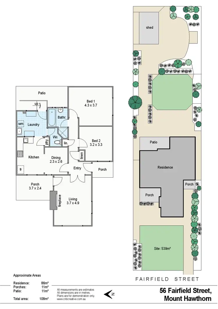 Floorplan of Homely house listing, 56 Fairfield Street, Mount Hawthorn WA 6016
