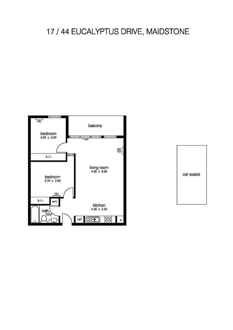 Floorplan of Homely house listing, 17/44 Eucalyptus Drive, Maidstone VIC 3012