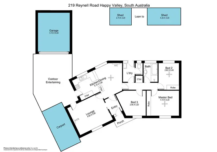 Floorplan of Homely house listing, 219 Reynell Road, Happy Valley SA 5159