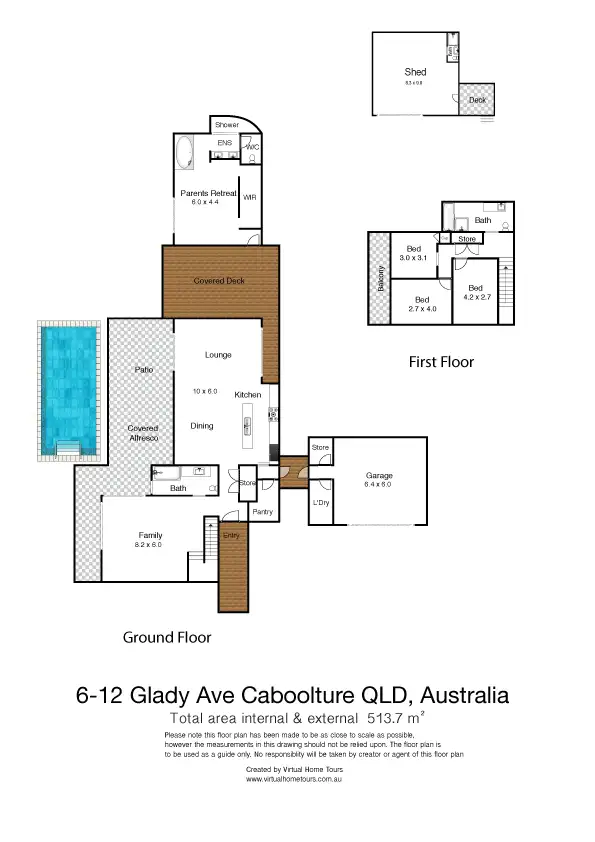 Floorplan of Homely house listing, 6-12 Glady Avenue, Caboolture QLD 4510