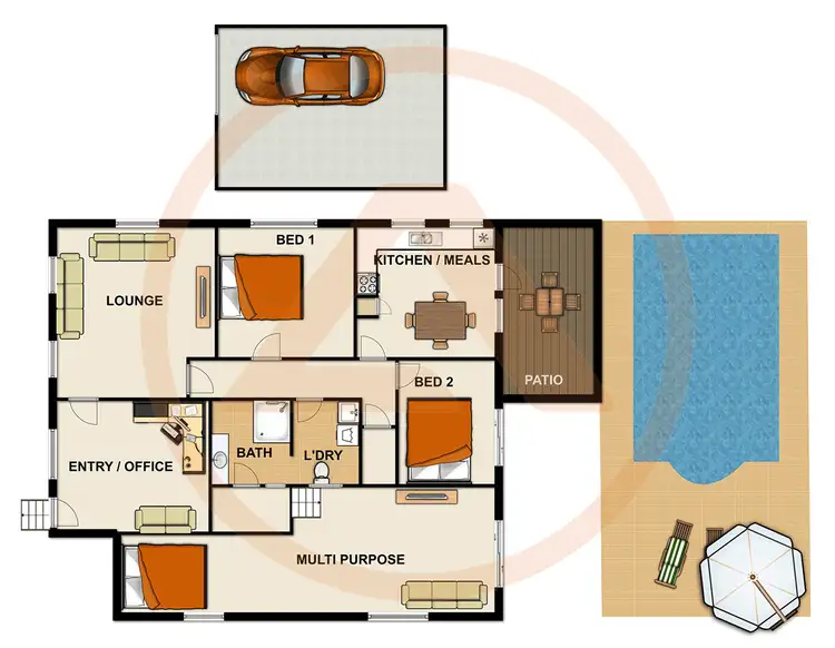 Floorplan of Homely house listing, 7 POLARIS STREET, Inala QLD 4077