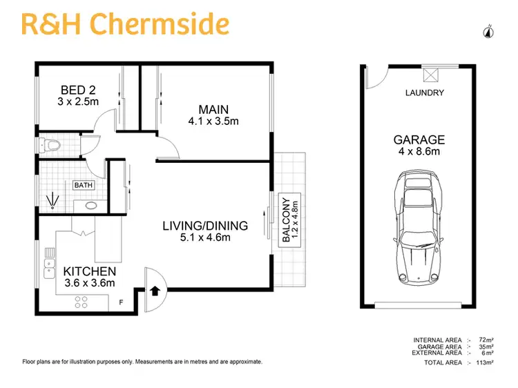 Floorplan of Homely unit listing, 2/58 Norman Drive, Chermside QLD 4032