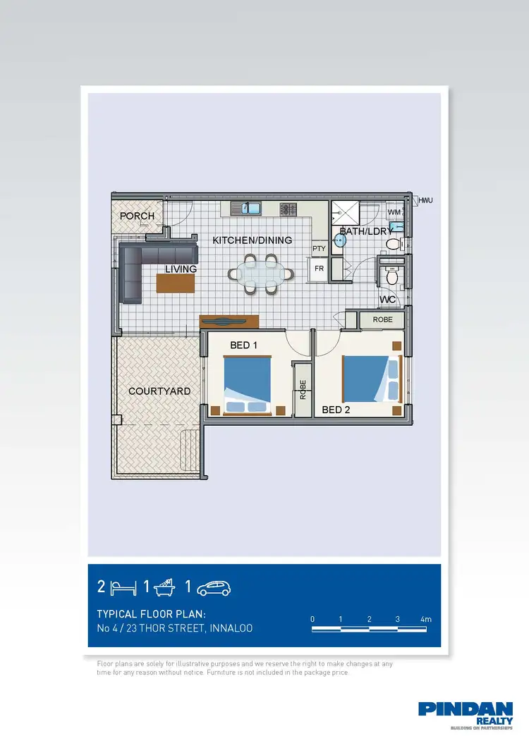 Floorplan of Homely apartment listing, 4/23 Thor Street, Innaloo WA 6018