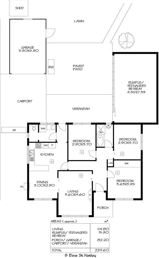 Floorplan of Homely house listing, 5 Elsie Street, Netley SA 5037