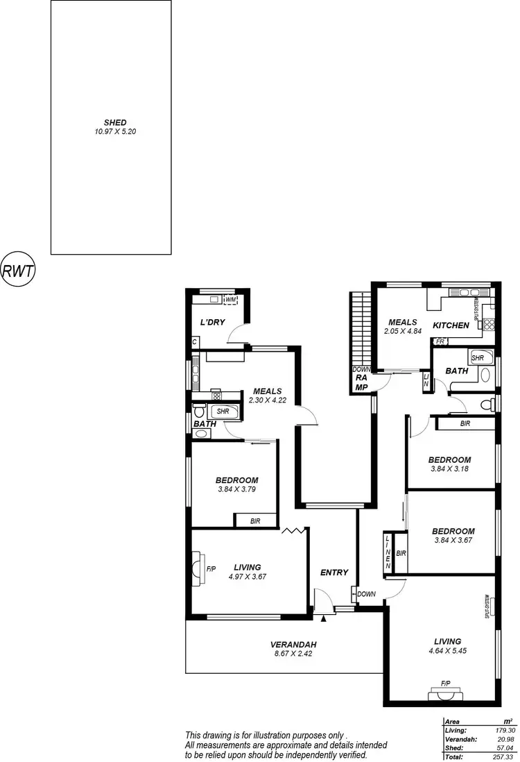 Floorplan of Homely house listing, 5 Selbourne Avenue, Rostrevor SA 5073