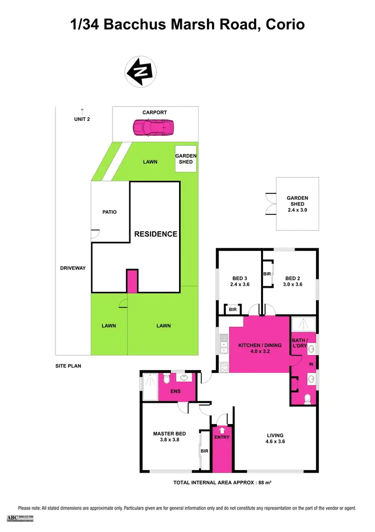 Floorplan of Homely house listing, 1/34 Bacchus Marsh Road, Corio VIC 3214