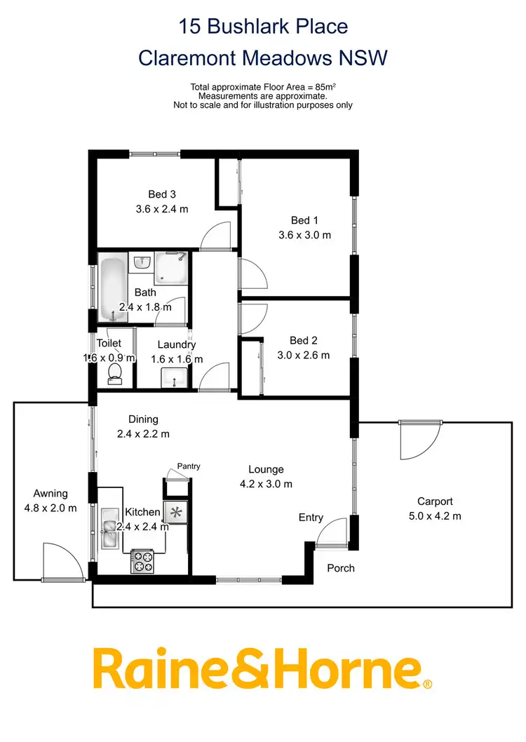 Floorplan of Homely house listing, 15 Bushlark Place, Claremont Meadows NSW 2747