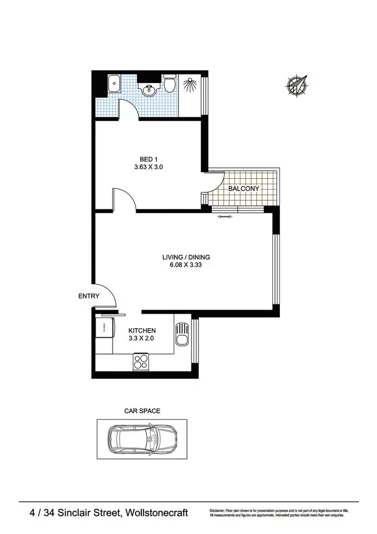 Floorplan of Homely apartment listing, 4/34-36 Sinclair Street, Wollstonecraft NSW 2065