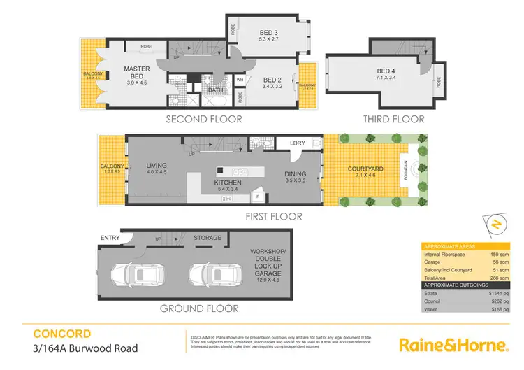 Floorplan of Homely townhouse listing, 3/164A Burwood Road, Concord NSW 2137