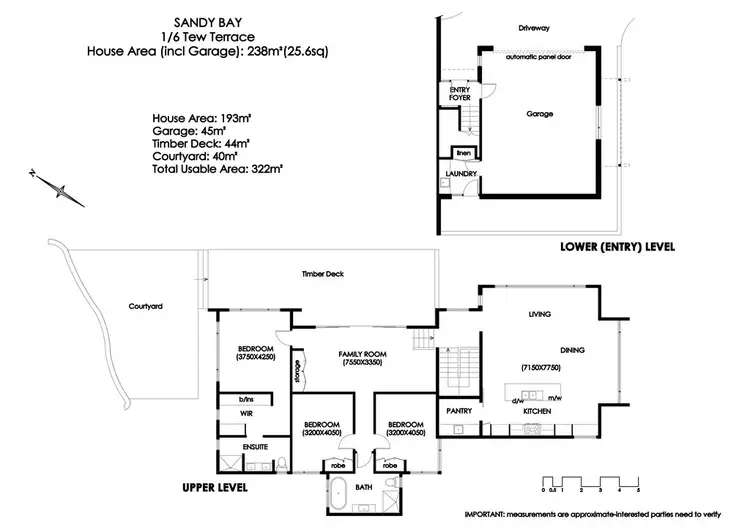 Floorplan of Homely house listing, 1/6 Tew Terrace, Sandy Bay TAS 7005