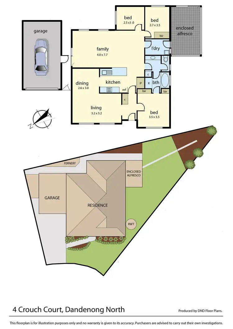 Floorplan of Homely house listing, 4 Crouch Court, Dandenong North VIC 3175