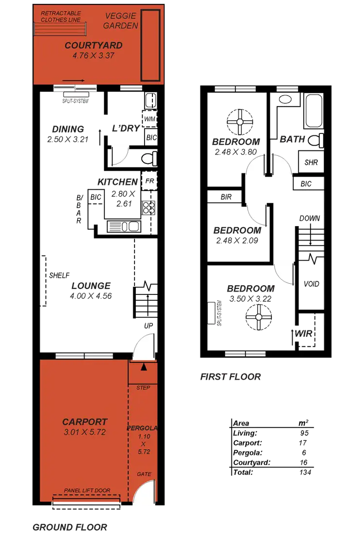 Floorplan of Homely townhouse listing, 14 O'Halloran Street, Adelaide SA 5000