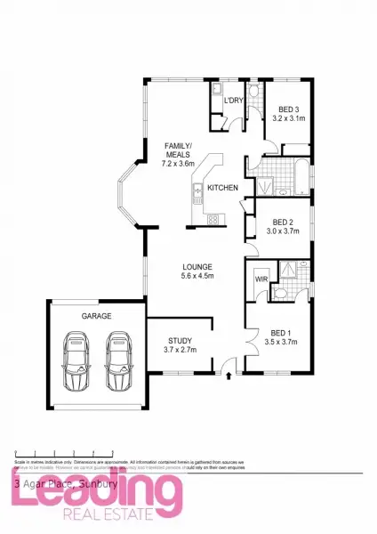 Floorplan of Homely house listing, 3 Agar Place, Sunbury VIC 3429